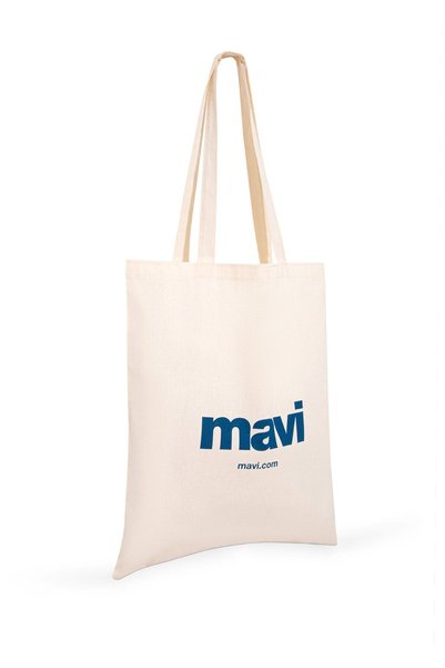 Mavi Logolu Çevre Dostu Geri Dönüştürülebilir Bez Çanta PO393918