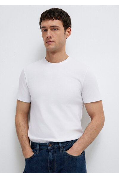 Mavi Stretch White Basic T-shirt Fitted / Bodycon Cutout 061747-620