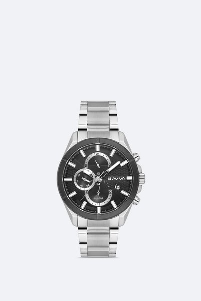 Avva Men's Silver-Colored Metal Watch B009047