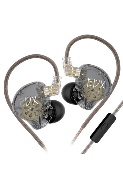 KZ grey with mic KZ EDX Lite HIFI In Ear Bass Earphones Stereo Music Earbuds ...