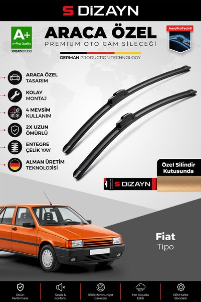 S Dizayn S-Dizayn Fiat Tipo ile Uyumlu Ön Cam Silecek Seti 1987-1995 Premium ...