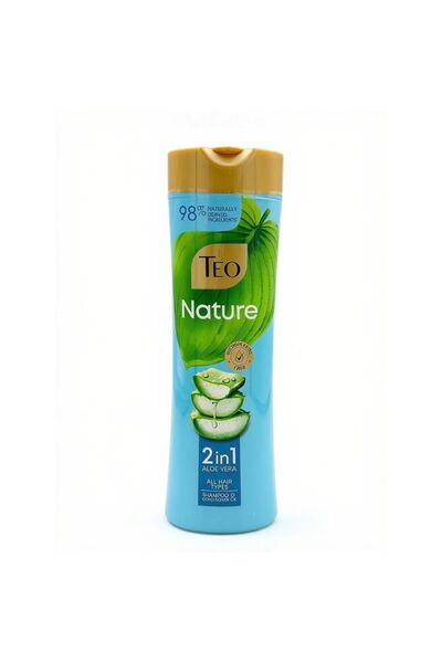 Teo Set 5 x Sampon Nature, Aloe Vera, pentru Toate Tipurile de Par, 350 ml