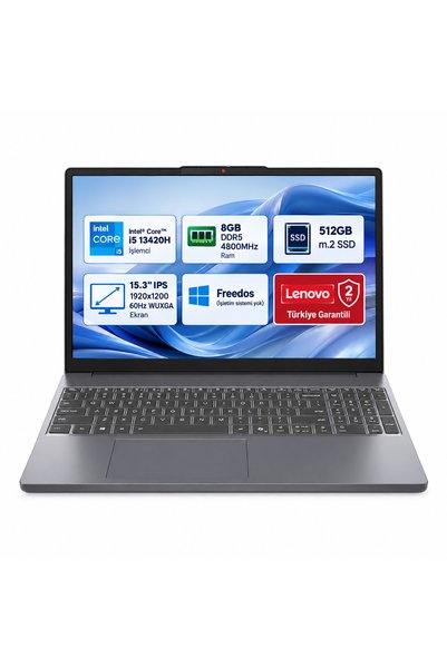 LENOVO IdeaPad Slim 3 Intel Core i5 13420H 8GB 512GB SSD Freedos 15.3" WUXGA