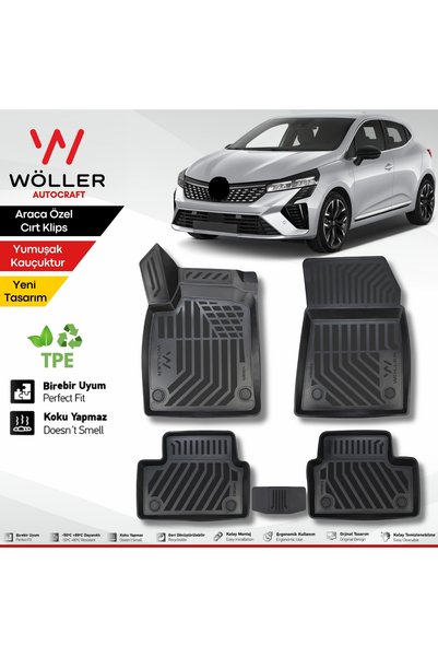 wöller Renault Clio 5 Uyumlu Paspas 2020 2025 Arası Uyumlu 3d Havuzlu Paspas