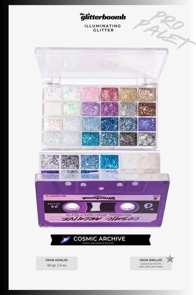 the glitter boomb - jel glitter paleti - Cosmıc Archıve