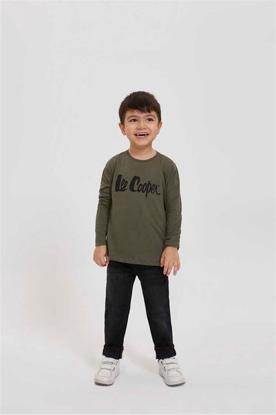 Lee Cooper Hanorac Logo Băiat Kaki 198 LCB 241003