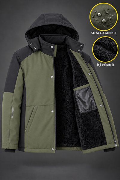 ByTrend Double Color Softshell Winter Coat with Fur Inside Pldp 3041_50525-1