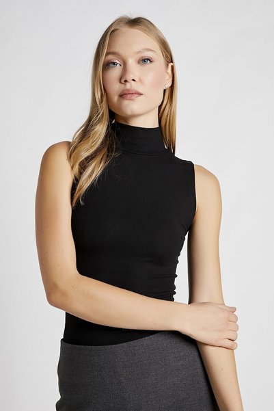 armalife 1821 BALIKÇI YAKA KOLSUZ SOFT KADIN BODY