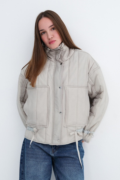 Addax High Collar Oversize Jacket M7353