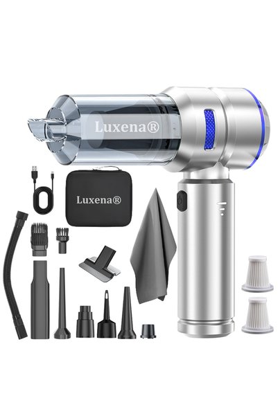 luxena Aspirator portabil fără fir 4în1, mașină/casă,uscat/umed,suflare,3 vit...