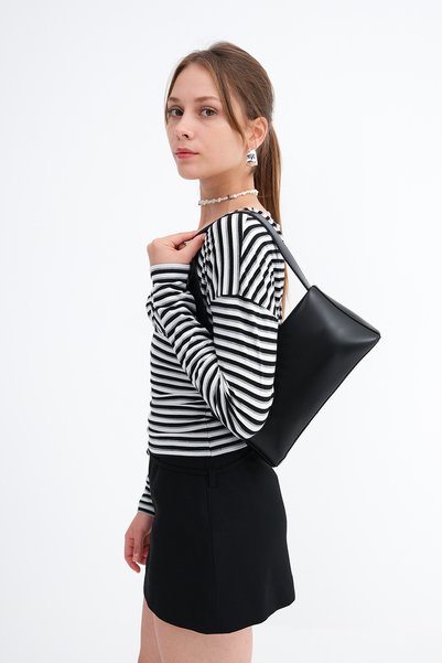 Addax Zippered Hand and Shoulder Bag Ç7000