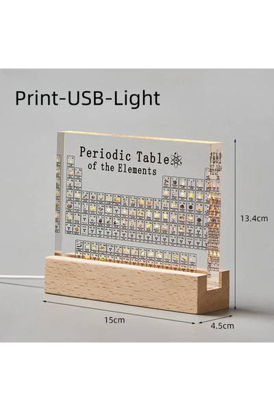 Choice Print Exquisite Printing Acrylic Periodic Table Figurines Chemistry Ch...