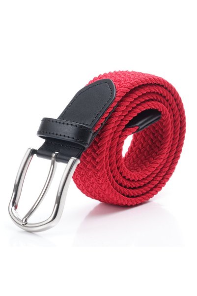 DWOY Elastic Knitted Belt Red