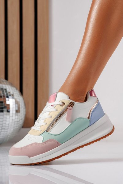 Zaira Adidasi dama multicolor din piele ecologica Alana #24415 - 41
