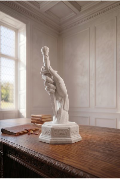formera3D Vincit Qui Se Vincit Kişiye Özel Dekoratif 3D Baskı Heykel - El Fig...