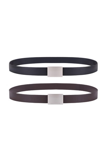 DWOY Maro - Negru Set de 2 curele de damă cu cataramă cu știft, pentru utiliz...