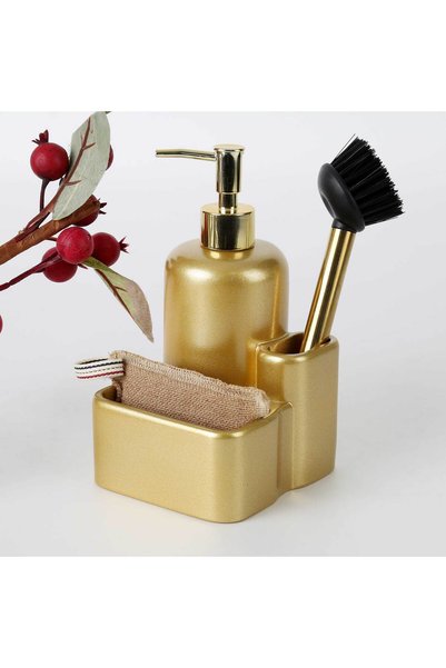 Selim Leonis Brushed Liquid Sponge Holder Gold