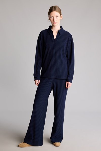 DeFacto Wide Leg Corduroy Camisole Elastic Waist Trousers F1012Ax25Au