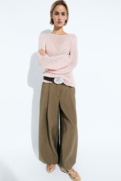 Massimo Dutti Geniş yaka triko kazak