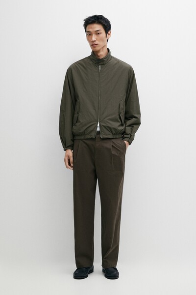 Massimo Dutti Teknik boxy fit kapitone bomber ceket