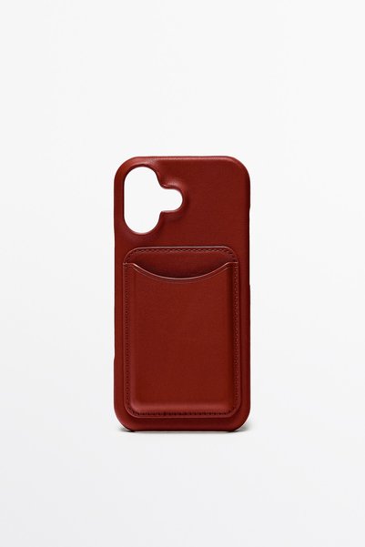 Massimo Dutti Napa deri iPhone 17 kılıfı