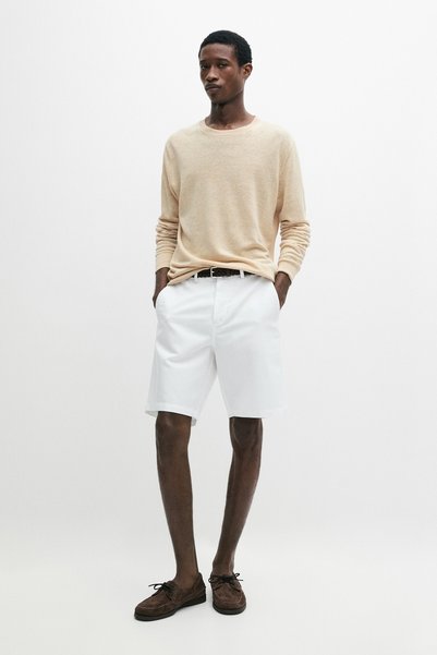 Massimo Dutti Keten bermuda şort