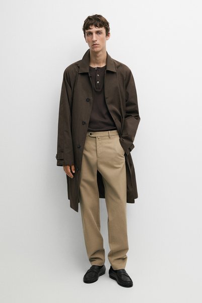 Massimo Dutti %100 pamuklu slim fit pantolon