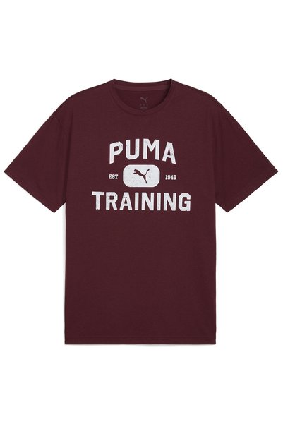 Puma 526568 M Graphics Traın Logo Rlxd Tee Футболка Чоловіча футболка БОРДО