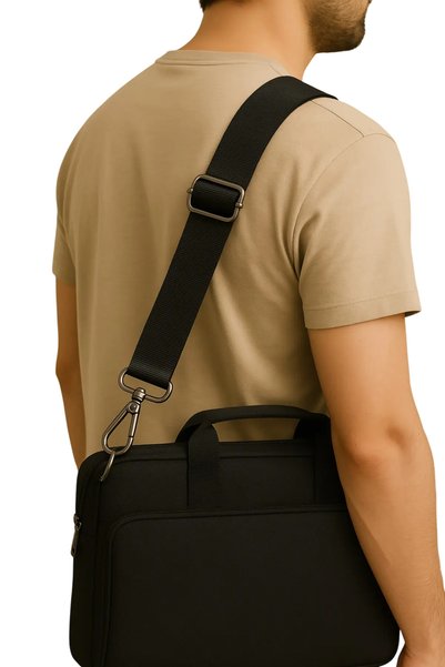 Çantachım Bag Shoulder Strap Black Fabric