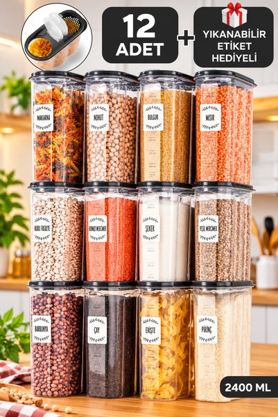 Herza House 12 X 2400 ml Oval Food Storage Container