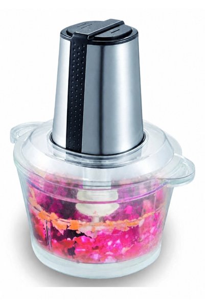 Luxis 300 W Electric Food Chopper, 1.6 L Glass Bowl, 4 Blades and 2 Speeds