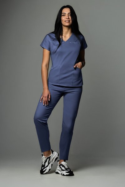 tag Costum medical, bluză și pantaloni pentru femei, croială slim fit, model ...