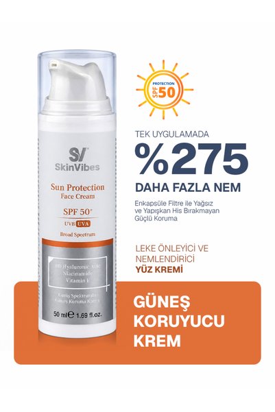 Skinvibes Yüksek Korumalı, Leke Önleyici ve Nemlendirici Güneş Koruyucu Krem ...