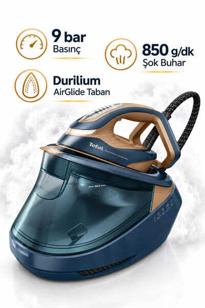 TEFAL 9 bar Basınç Buhar Kazanlı Ütü GV9920 Mutfak Tartısı Hediye (Onerous)