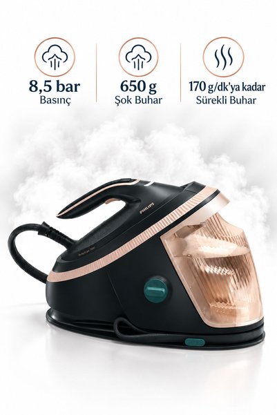 Philips 8,5 bar Basınç Buhar Kazanlı Ütü PSG7300/70 Mutfak Tartısı Hediye (On...