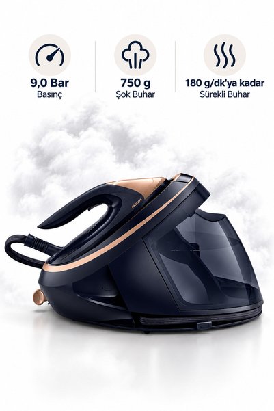 Philips 9,0 Bar Basınç Buhar Kazanlı Ütü PSG9050/20 Mutfak Tartısı Hediye (On...