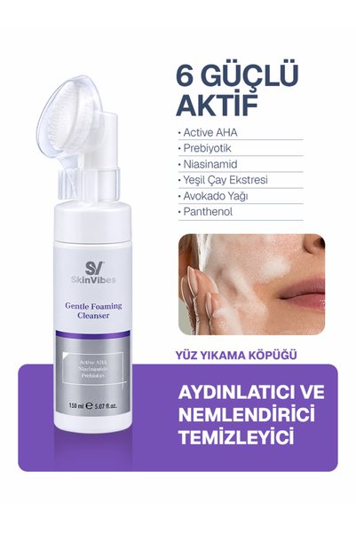 Skinvibes Yüz Temizleme Köpüğü 150 ml - Aydınlatıcı, Nemlendirici, Niasinamidli