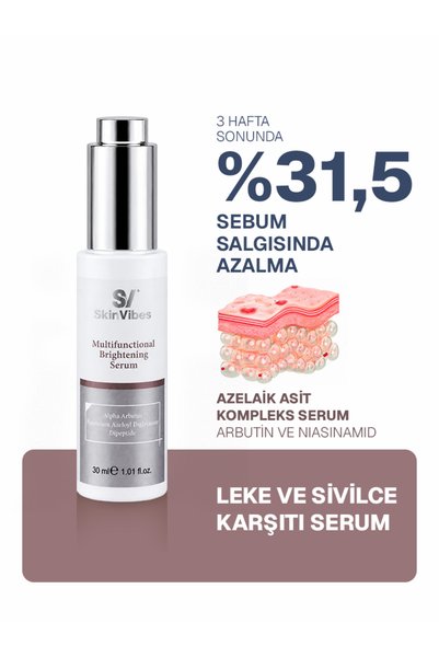 Skinvibes Leke ve Karşıtı Azelaik Asit Kompleks Serum Arbutin ve Niasinamid 3...