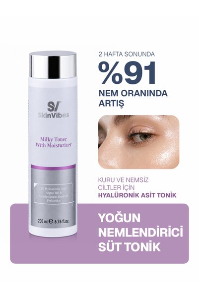 Skinvibes Süt Tonik 200 ml | Yoğun Nemlendirici Hyalüronik Asit Tonik | Kuru ...