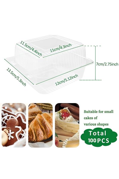 Choice as show 100Pcs Square 100Pcs Cake Slice Boxes Square Cheesecake Boxes ...