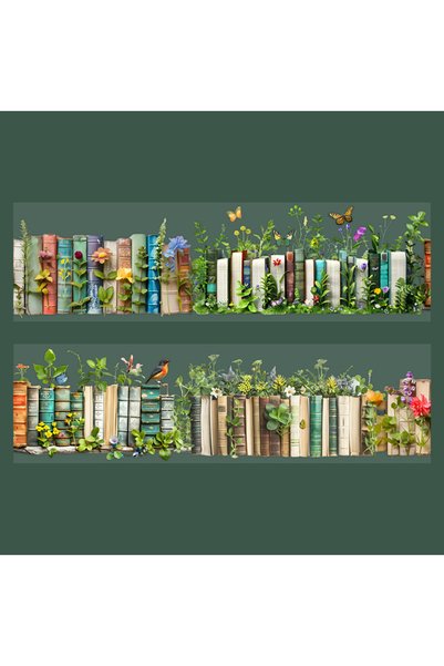 Choice5 شريط لاصق 5 بعرض 50 مم وطول 2 متر، شريط PET بتصميم كتاب وبحر ومشهد طب...