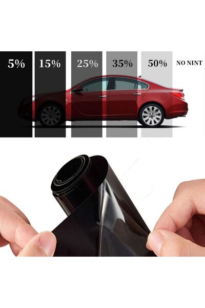 Choice4 شريط تظليل زجاج أمامي شفاف بنسبة 5%، 50 × 3 متر، لحماية الزجاج الأمام...