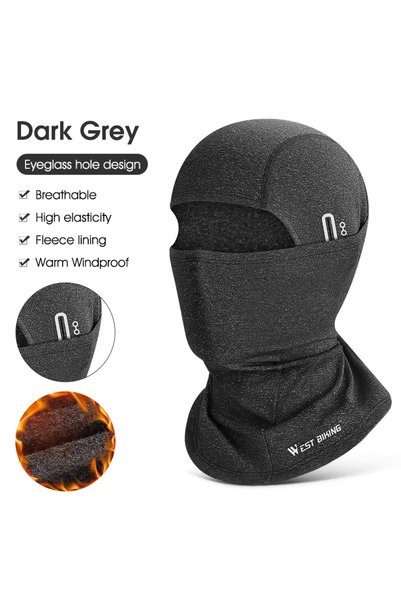 Choice 0201343Gray WEST BIKING Balaclava Cycling Cap Winter Warm Running Scar...