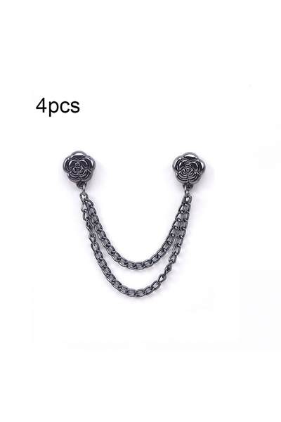 Choice1 4pcs Black 4/6Pcs Magnetic Chain Buckle - Adjustable Clothing Entrapm...