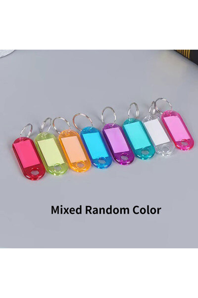Choice5 Mixed Random 10pcs Coloful Key Tags Plastic Split Key Ring Paper Labe...