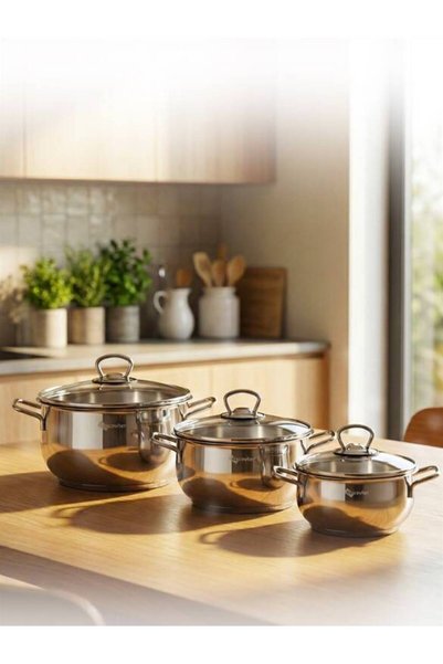 Hascevher 6 Pcs Kumsal Tencere Seti (141618)