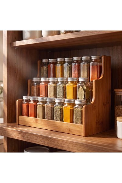 Rabo Craft 3-Tier Spice Rack and Kitchen Countertop Organizer Stand