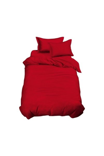 OEM Set de lenjerie de pat damasc, 4 piese, pentru 1 persoană, cu elastic, 14...