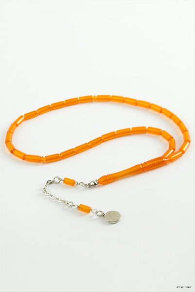 ZERO LAND ILKESTOR Plastic Bead Rosary, 4x10 (230251) mm, Orange