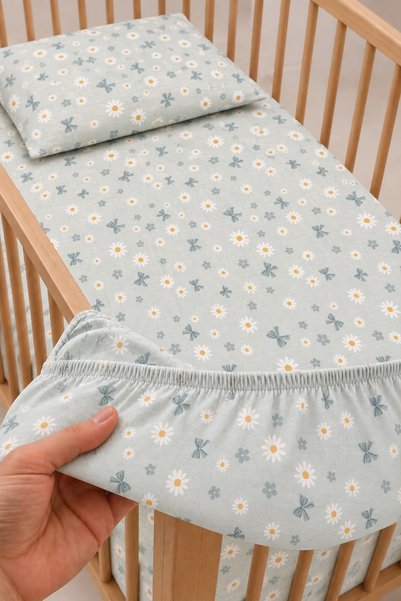 Bebelz 100% Cotton Mother's Side - Park Bedding Set with Daisy Pattern - Incl...